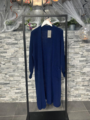 Cardigan lungo palloncino - Inchiostro