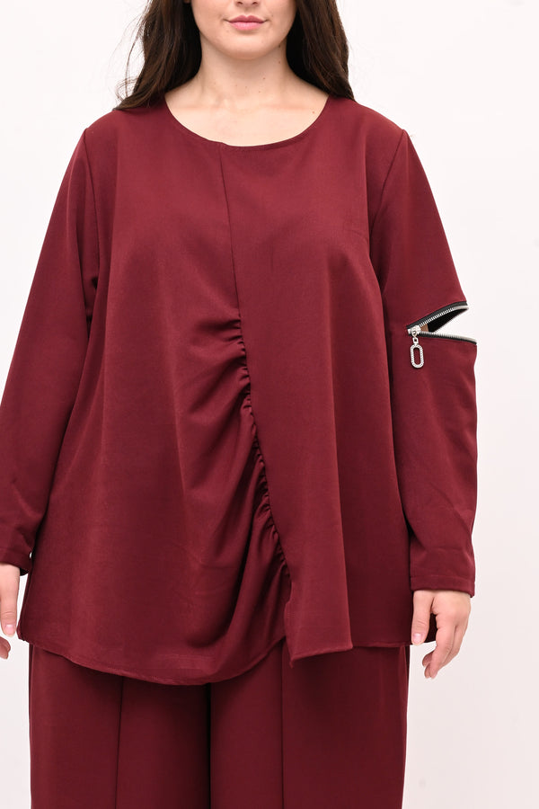 Completo doppia zip - Vino