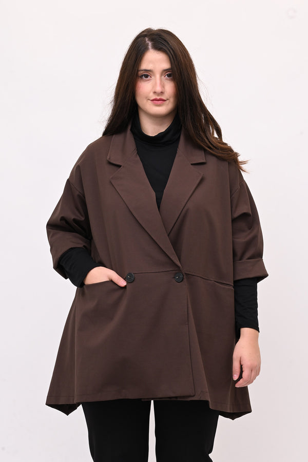 Giacca doppio petto over - Moro