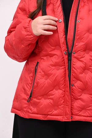 Piumino corto cerchi - Rosso