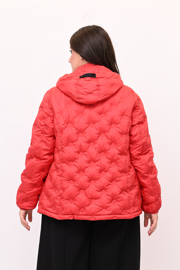 Piumino corto cerchi - Rosso