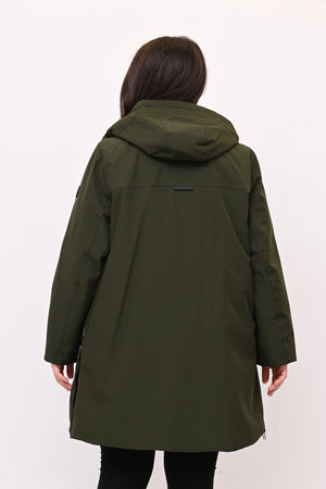 Piumino 3/4 doppio - Verde militare