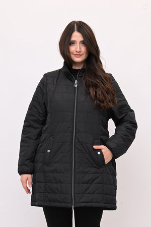 Piumino 3/4 doppio - Verde militare