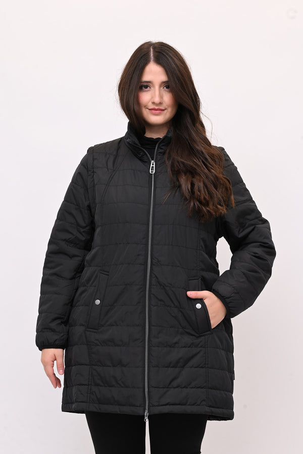 Piumino 3/4 doppio - Verde militare