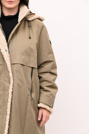 Parka inserti pelliccia - Fango