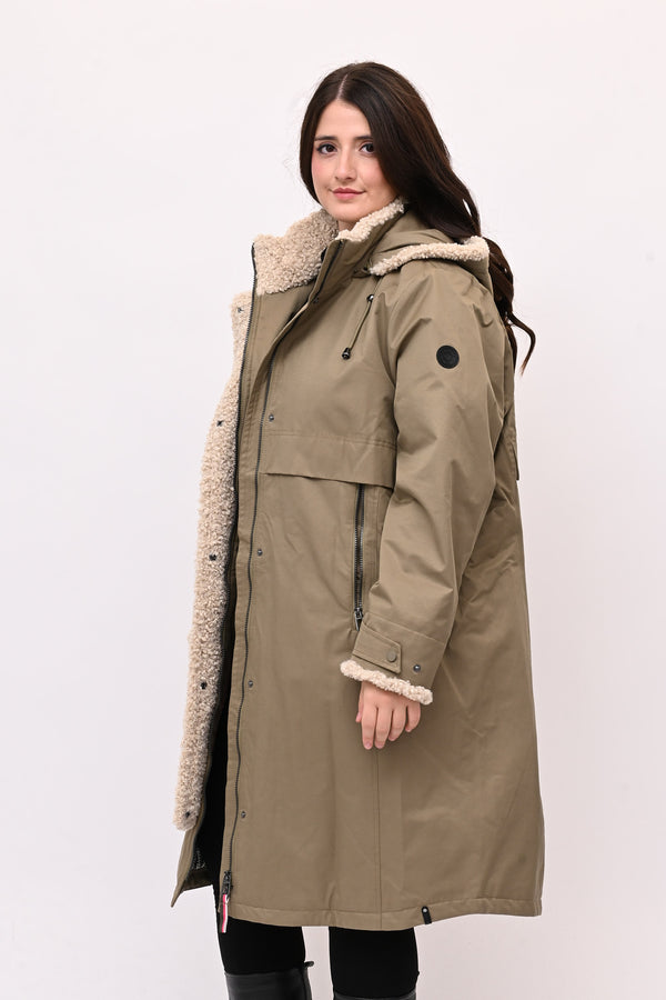 Parka inserti pelliccia - Fango