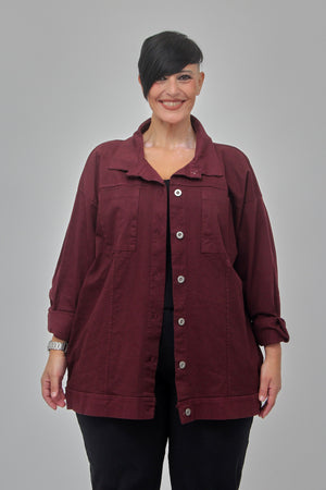 Giacca jeans over - Vino