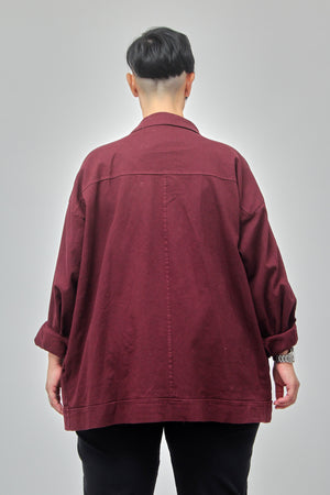 Giacca jeans over - Vino