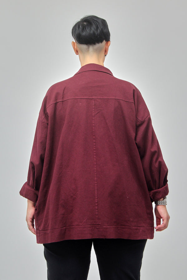 Giacca jeans over - Vino