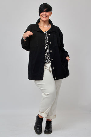 Giacca jeans over - Nero
