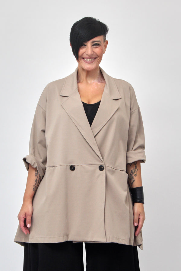 Giacca doppio petto - Cemento