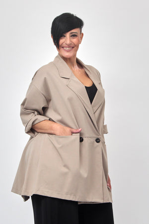 Giacca doppio petto - Cemento