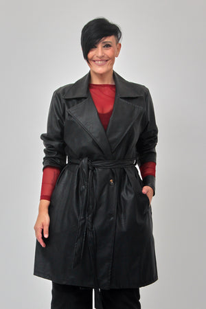 Giacca 3/4 ecopelle - Nero