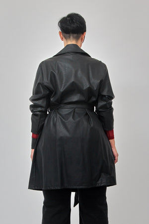 Giacca 3/4 ecopelle - Nero