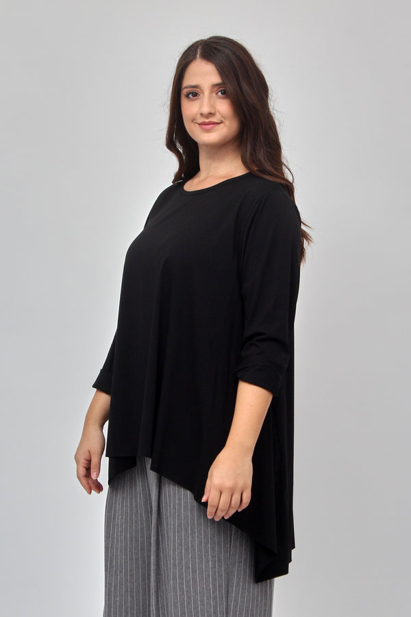 T-shirt ruota manica lunga - Nero