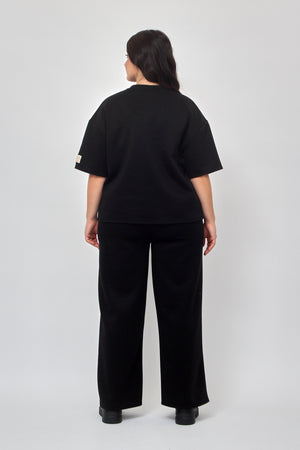 Completo crop neoprene - Nero