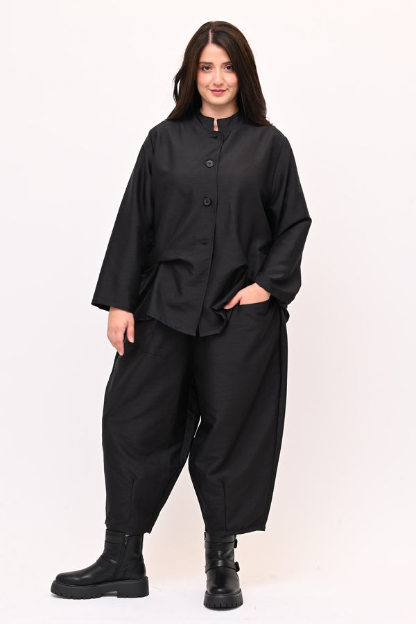 Completo Osaka shantung - Nero