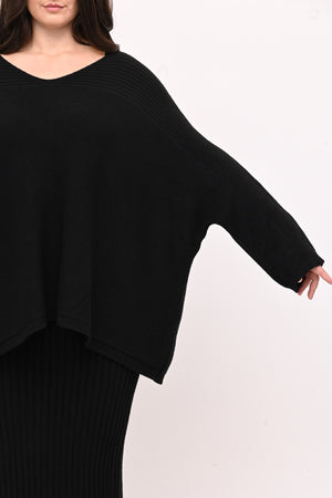 Completo gonna coste calda viscosa - Nero