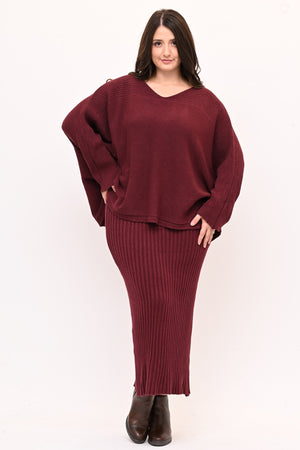 Completo gonna coste calda viscosa - Vino