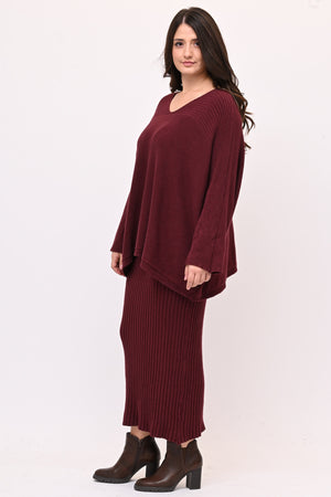 Completo gonna coste calda viscosa - Vino