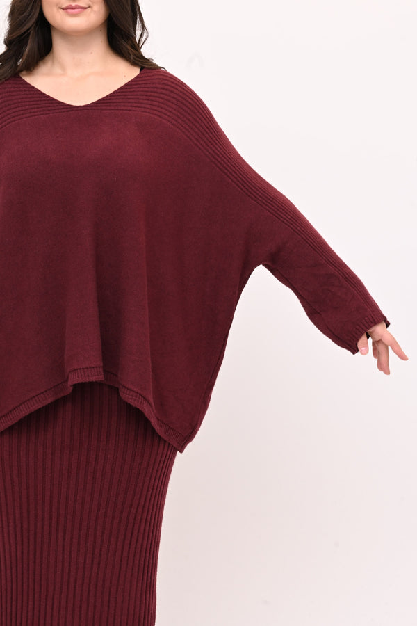 Completo gonna coste calda viscosa - Vino