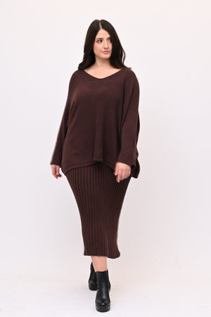 Completo gonna coste calda viscosa - Moro