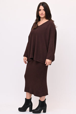 Completo gonna coste calda viscosa - Moro