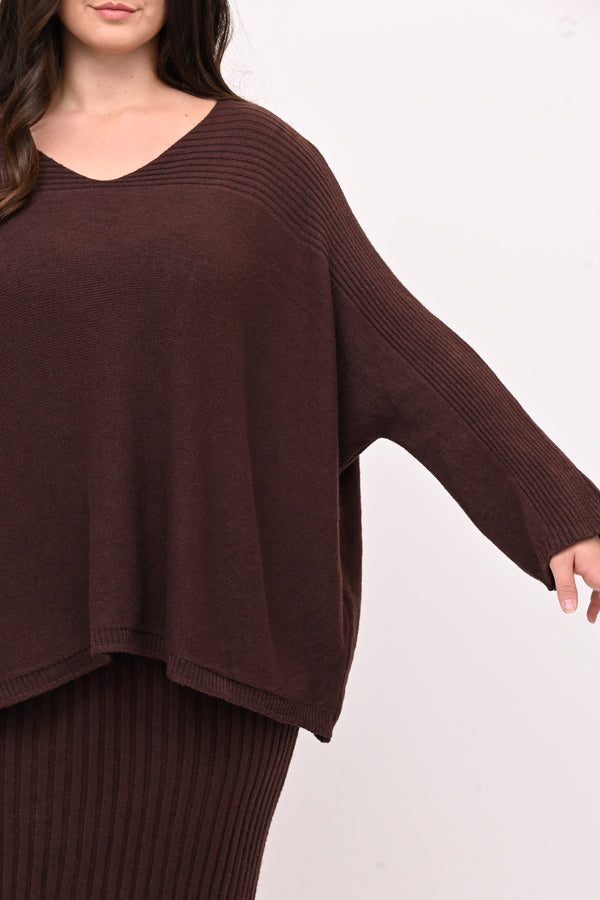 Completo gonna coste calda viscosa - Moro