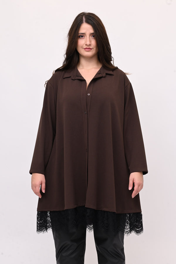 Camicia crèpes pizzo - Moro