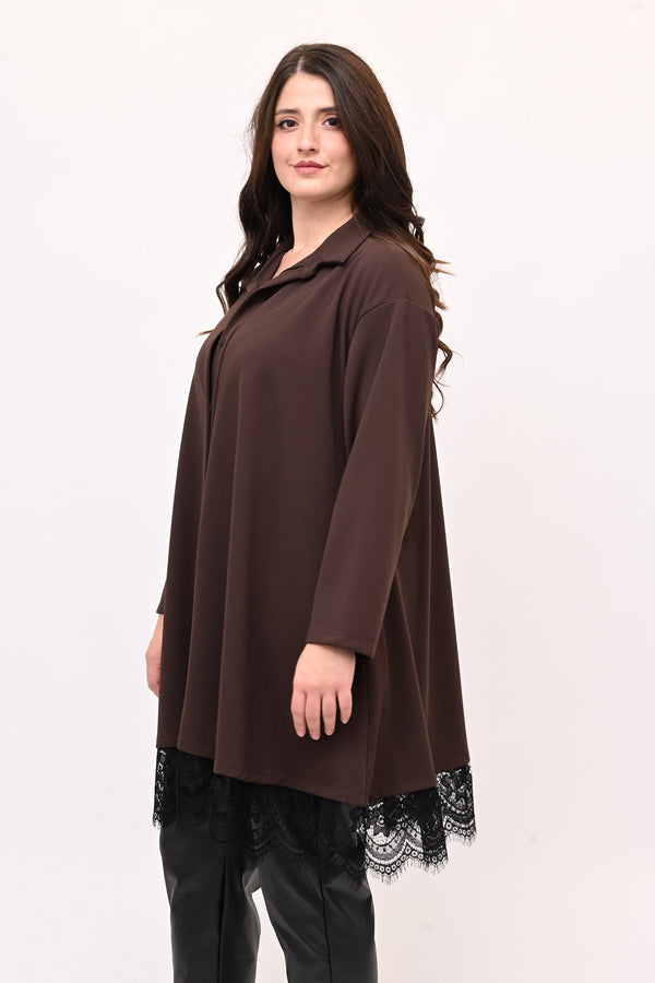 Camicia crèpes pizzo - Moro