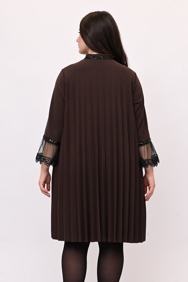 Abito plisse tulle - Moro