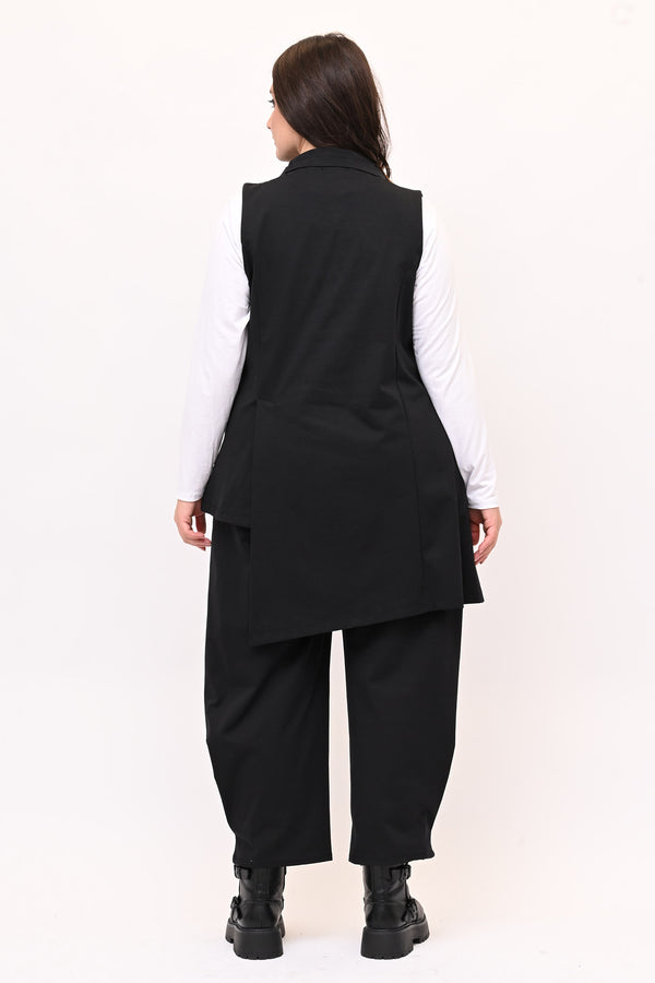 Completo gilet bottoni - Nero