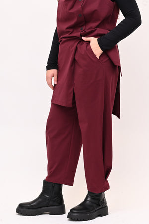 Completo gilet bottoni - Vino