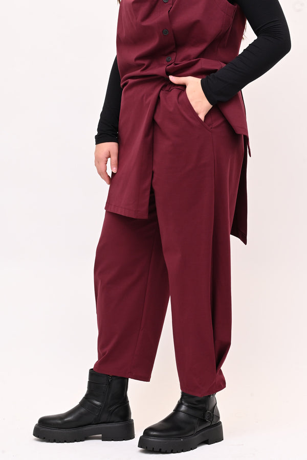 Completo gilet bottoni - Vino