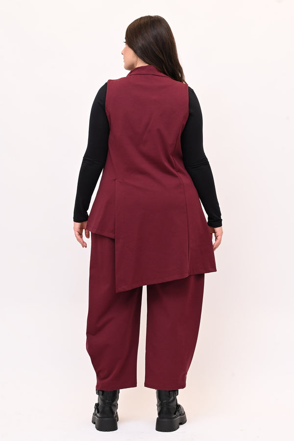 Completo gilet bottoni - Vino