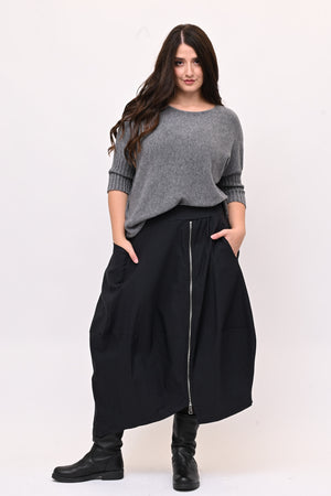 Pull scatola manica coste - Grigio