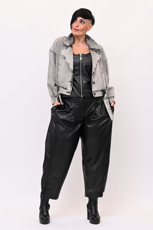 Bomber jeans - Nero marmorizzato