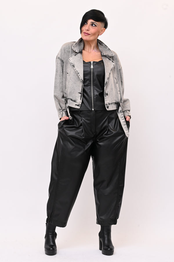 Bomber jeans - Nero marmorizzato