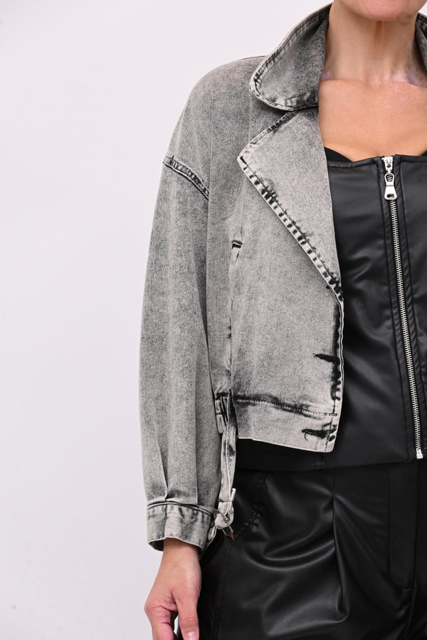 Bomber jeans - Nero marmorizzato