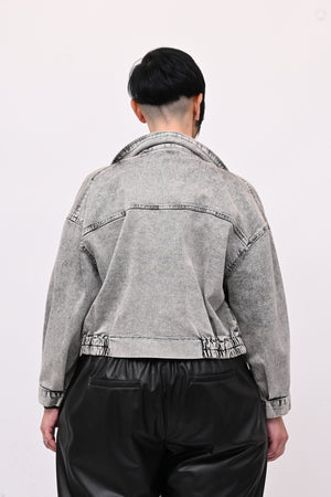 Bomber jeans - Nero marmorizzato