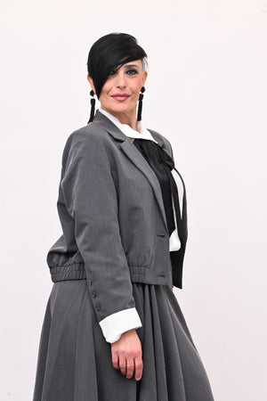 Giacca crop anni '80 - Grigio