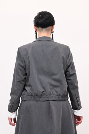 Giacca crop anni '80 - Grigio