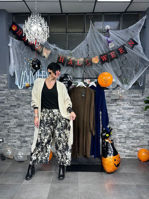 Cardigan lungo palloncino - Bruciato