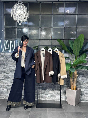 Cappotto neoprene nido d'ape - Moro