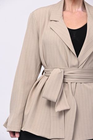 Giacca gessata fusciacca - Beige