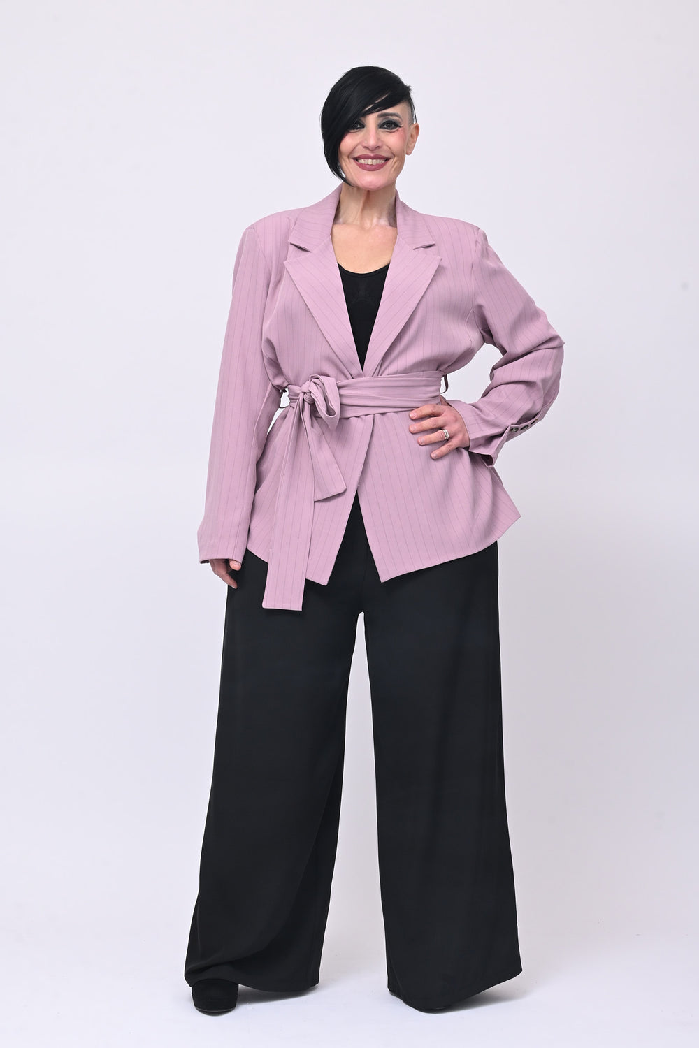 Giacca gessata fusciacca - Rosa