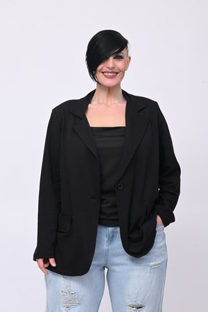 Giacca felpa tasche - Nero