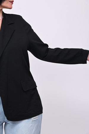 Giacca felpa tasche - Nero