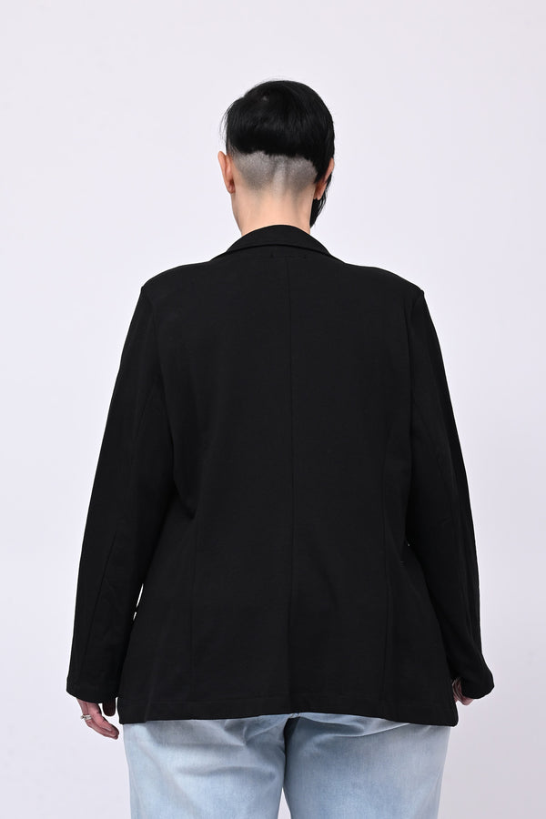 Giacca felpa tasche - Nero