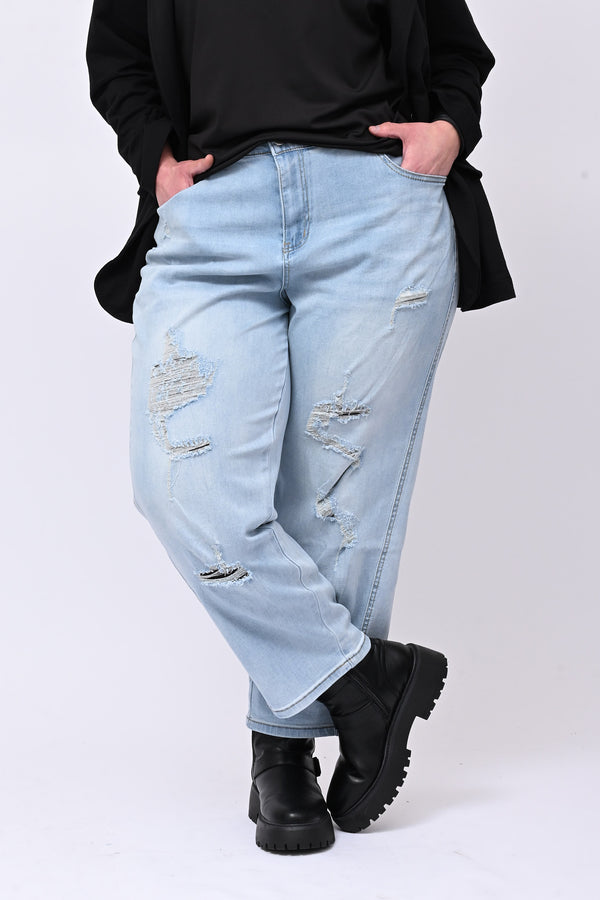 Jeans crop tagli - Jeans chiaro